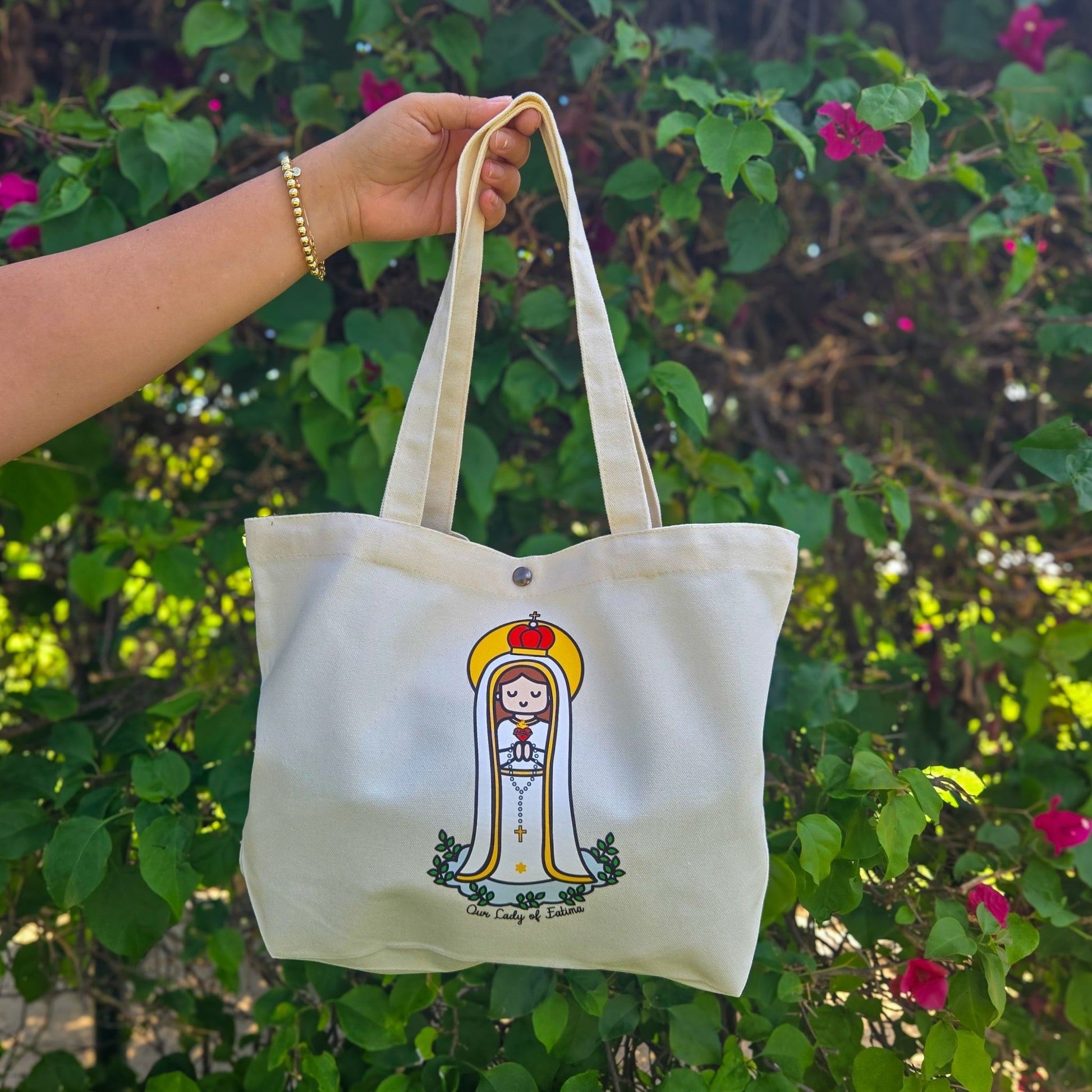 Our Lady of Fatima Medium Tote Bag - Heart & Halo