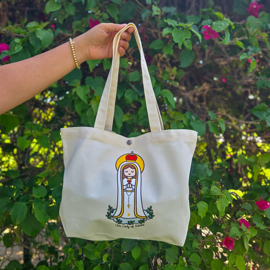 Our Lady of Fatima Medium Tote Bag - Heart & Halo