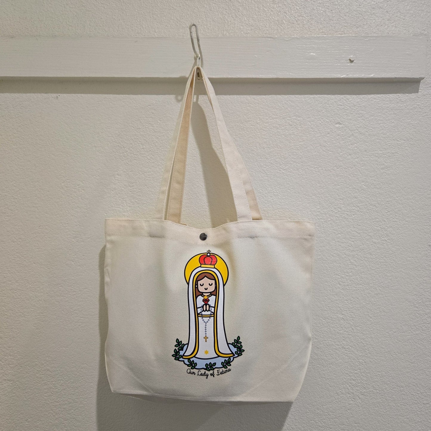 Our Lady of Fatima Medium Tote Bag - Heart & Halo