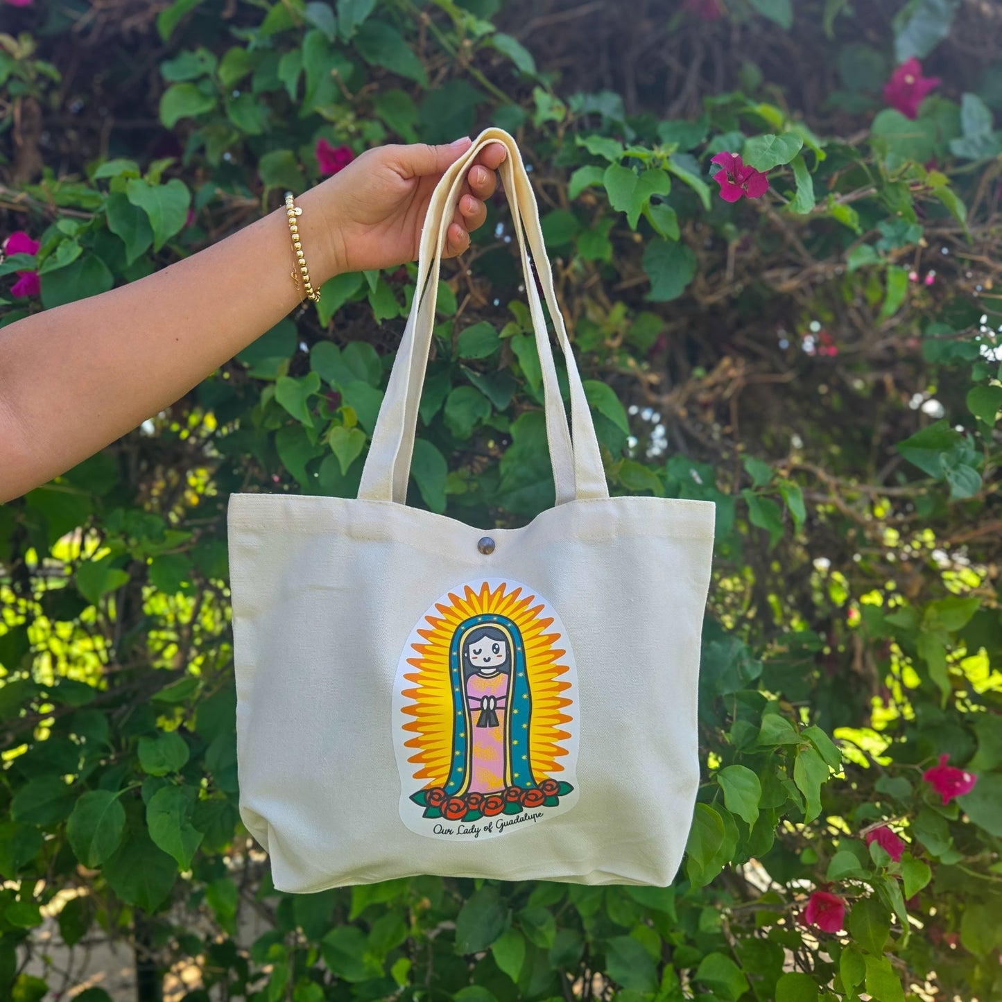 Our Lady of Guadalupe Medium Tote Bag - Heart & Halo