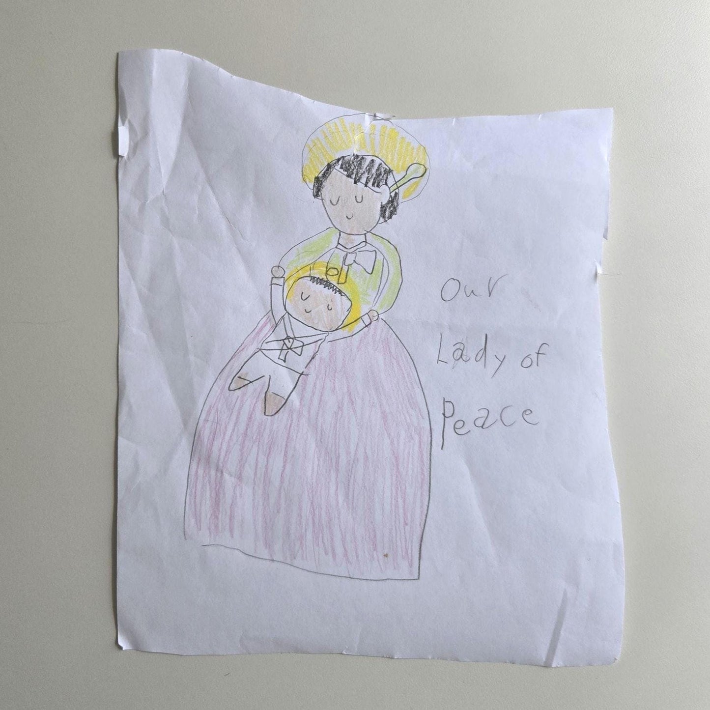 Our Lady of Peace Korean Cute Mini Tote Bag - Heart & Halo