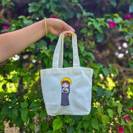 St. Rose of Lima Mini Tote Bag - Heart & Halo