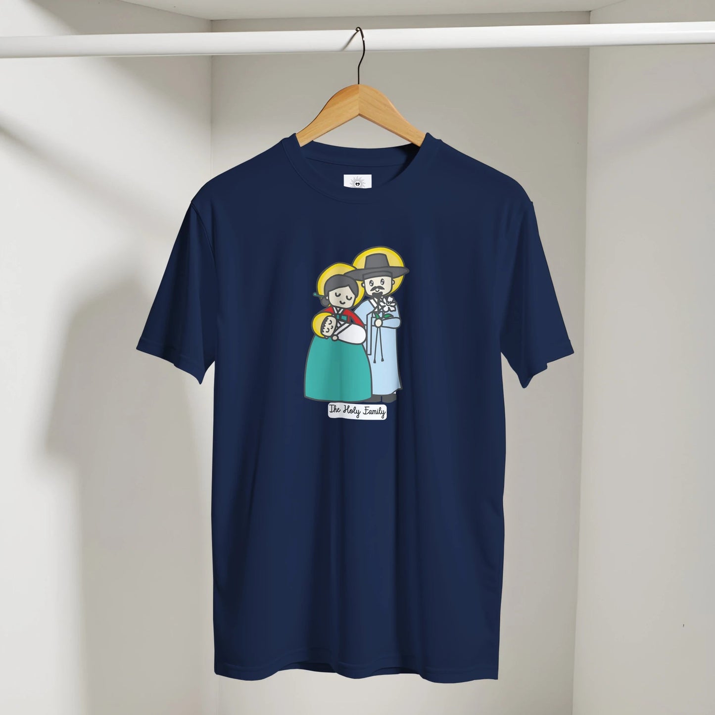 Holy Family in Korean Hanbok Adult T-shirt - Heart & Halo