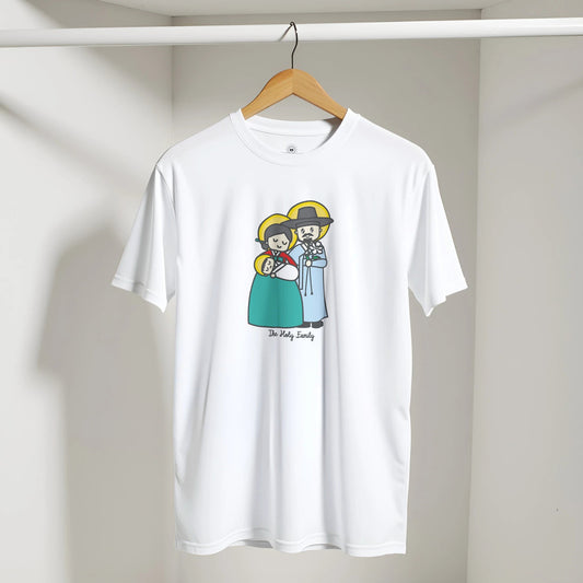 Holy Family in Korean Hanbok Adult T-shirt - Heart & Halo