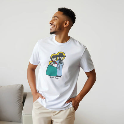 Holy Family in Korean Hanbok Adult T-shirt - Heart & Halo