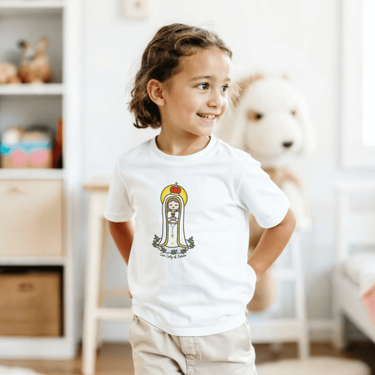 Our Lady of Fatima Kids T-Shirt - Heart & Halo