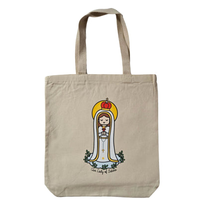 Our Lady of Fatima Tote Bag, Premium Quality - Heart & Halo