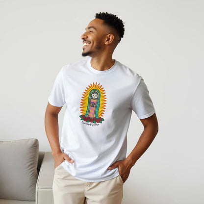 Our Lady of Guadalupe | Adult Cotton Crewneck T-Shirt - Heart & Halo
