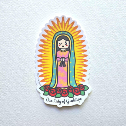 Our Lady of Guadalupe | Adult Cotton Crewneck T-Shirt | 20% Donation - Heart & Halo
