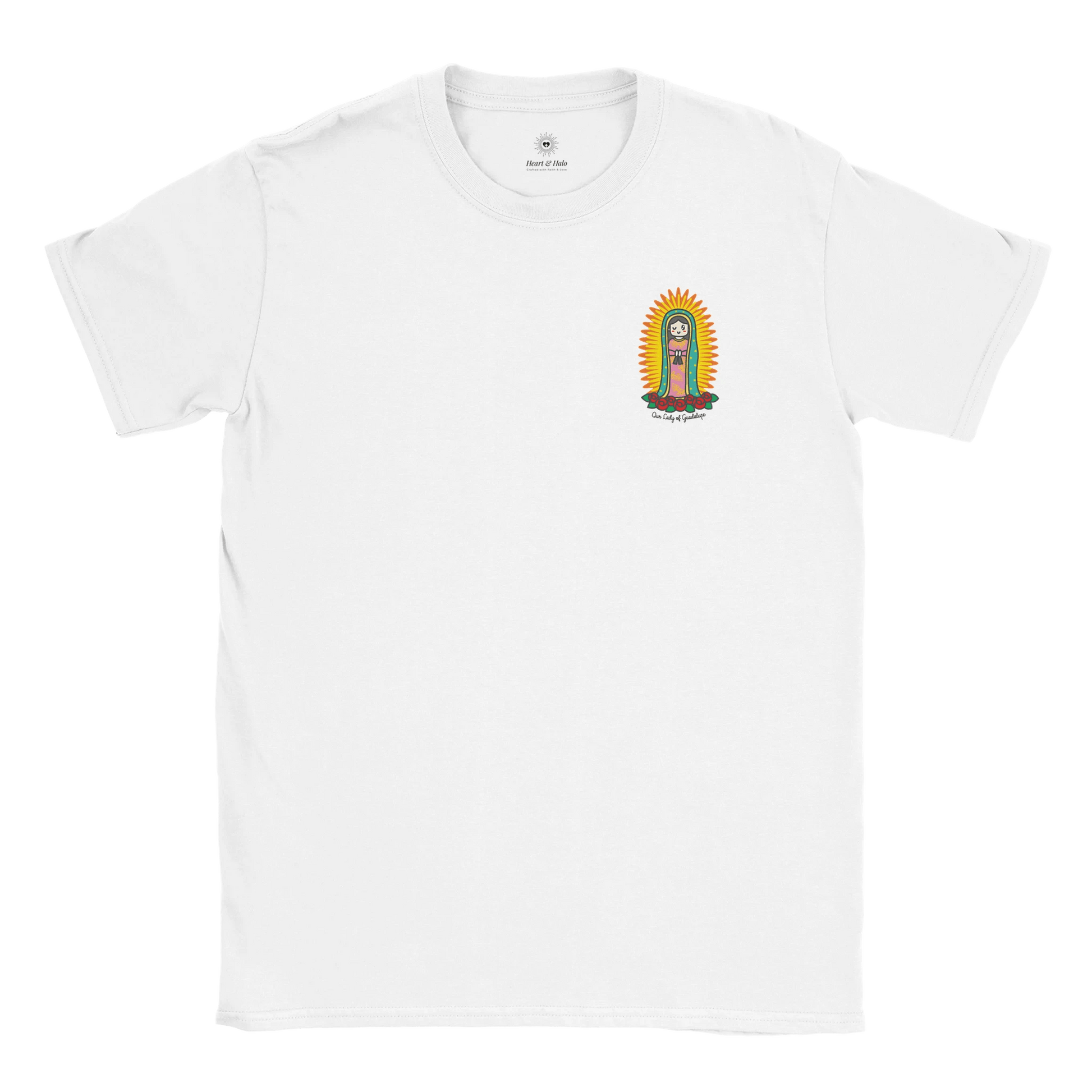 Our Lady of Guadalupe | Adult Cotton Crewneck T-Shirt - Heart & Halo