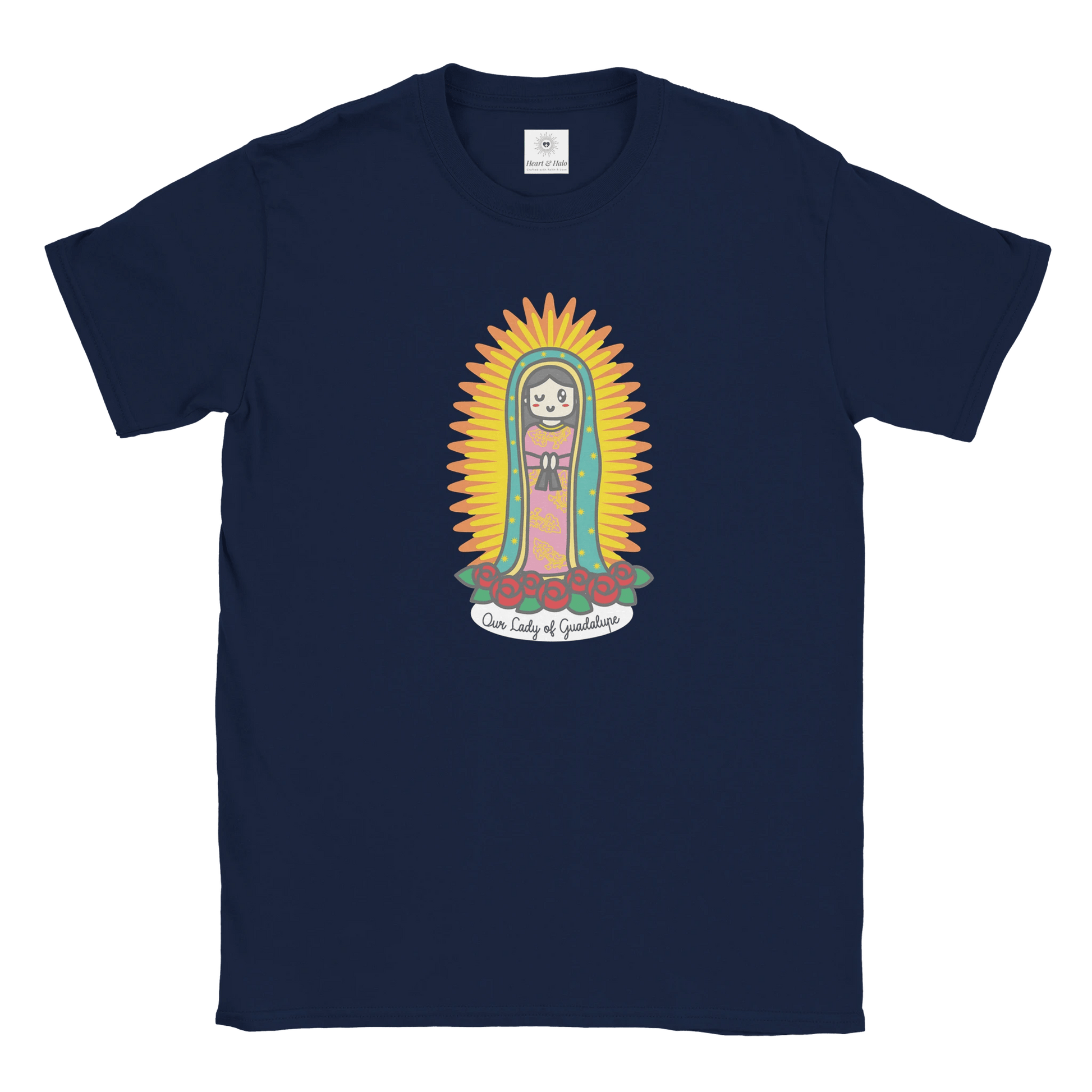 Our Lady of Guadalupe | Adult Cotton Crewneck T-Shirt - Heart & Halo