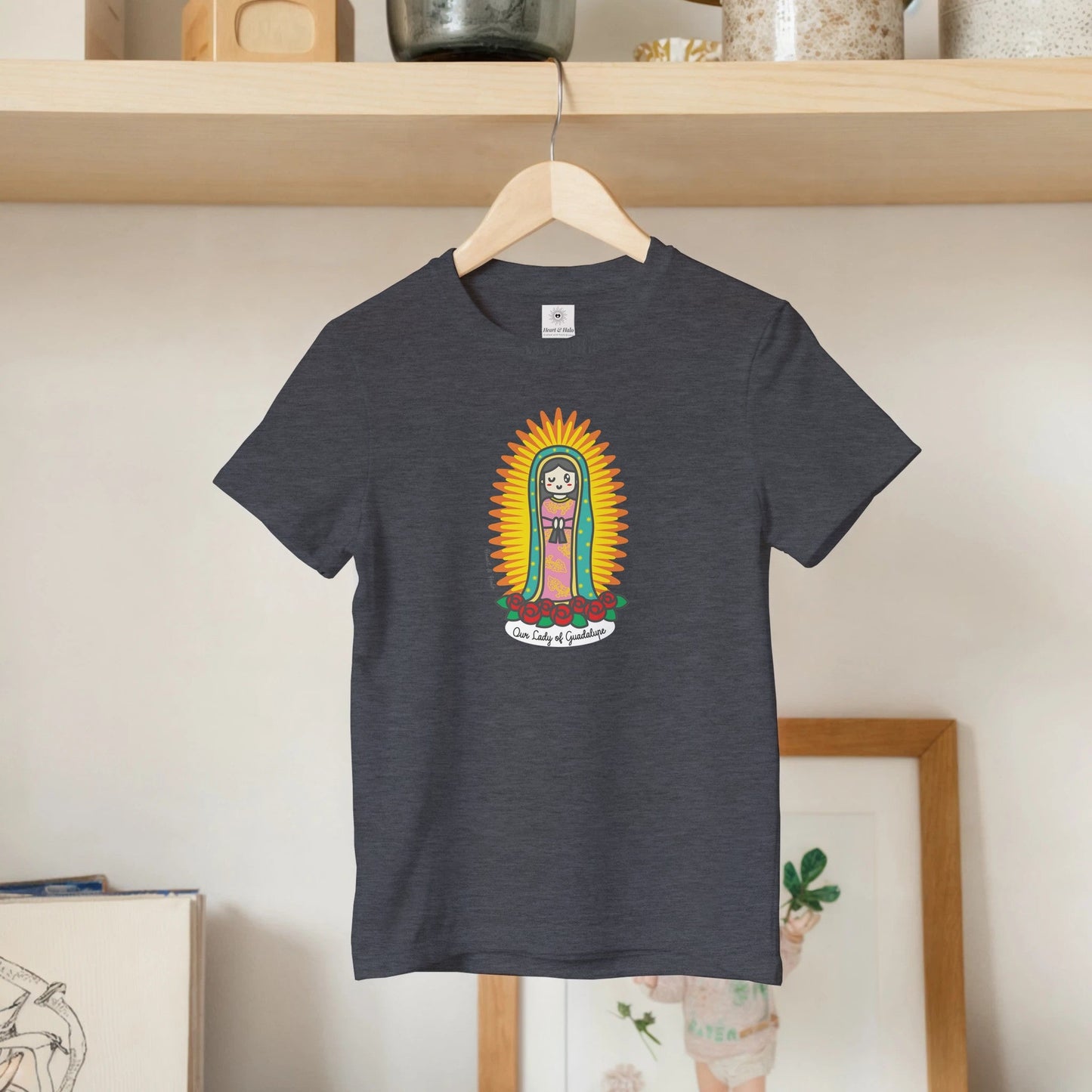 Our Lady of Guadalupe Kids Cotton T-Shirt - Heart & Halo