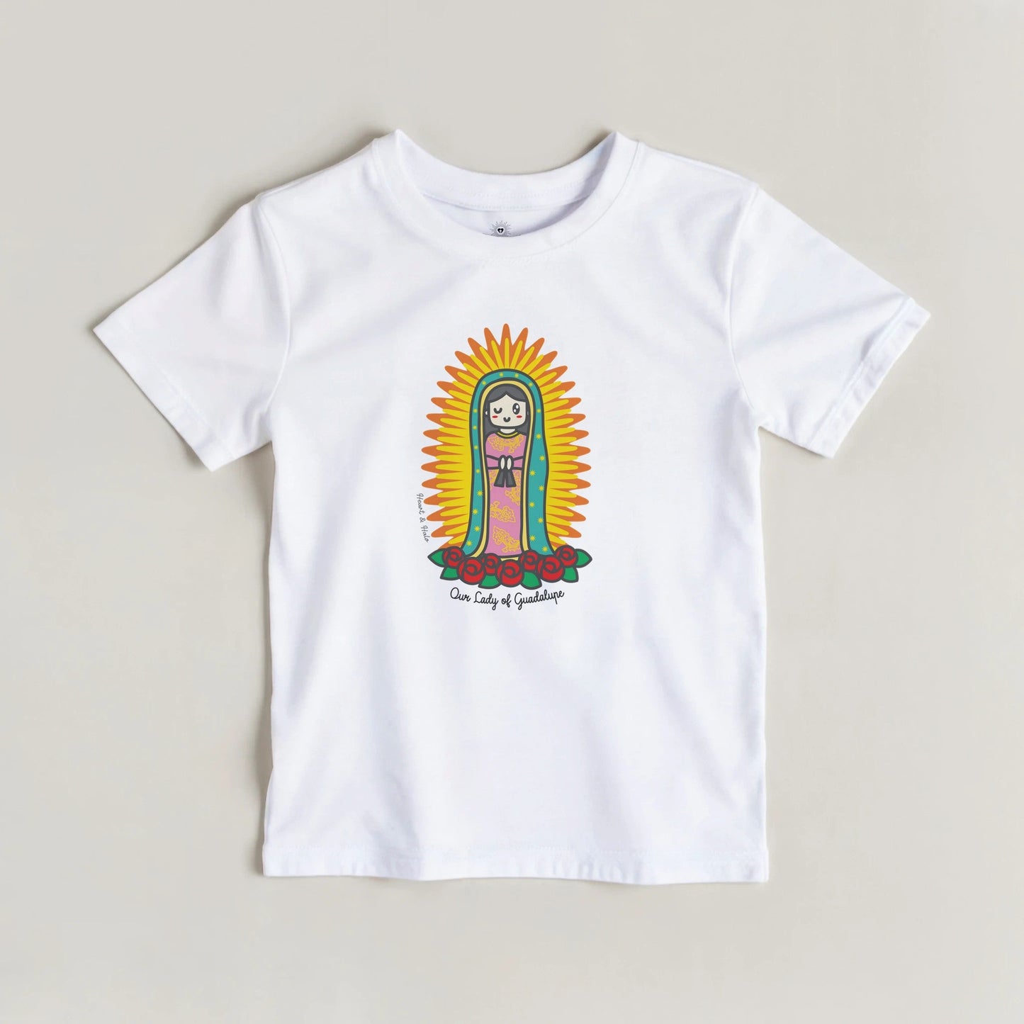 Our Lady of Guadalupe Kids Cotton T-Shirt - Heart & Halo