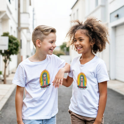 Our Lady of Guadalupe Kids Cotton T-Shirt - Heart & Halo