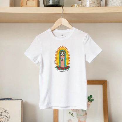Our Lady of Guadalupe Kids Cotton T-Shirt - Heart & Halo