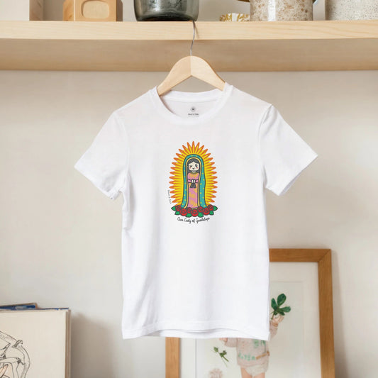 Our Lady of Guadalupe Kids Cotton T-Shirt - Heart & Halo