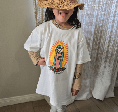 Our Lady of Guadalupe Kids T-Shirt – Inspired by Little Artist Designs - Heart & Halo