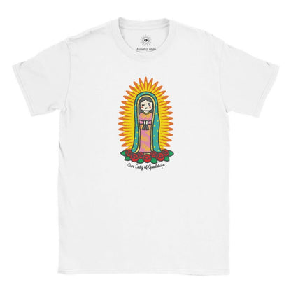 Our Lady of Guadalupe Kids T-Shirt – Inspired by Little Artist Designs - Heart & Halo