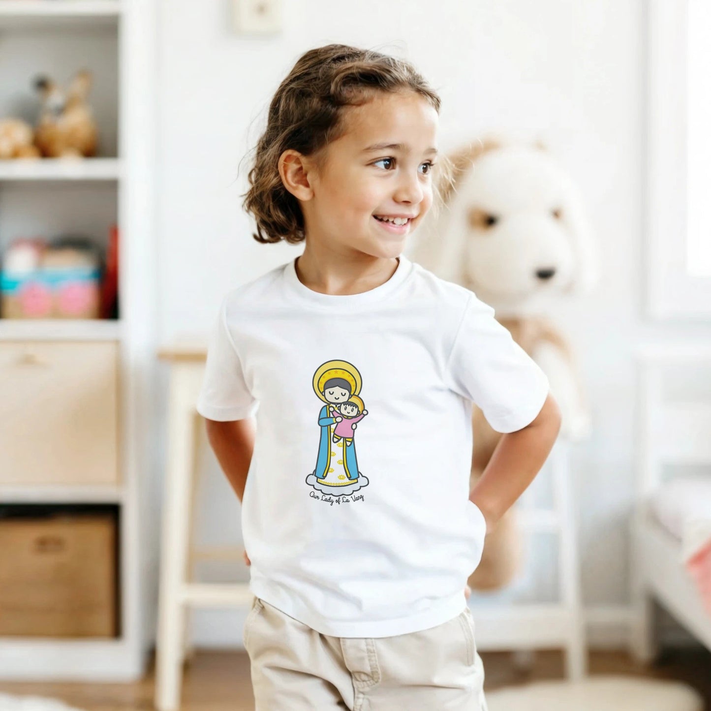 Our Lady of La Vang Kids Cotton T-Shirt - Heart & Halo