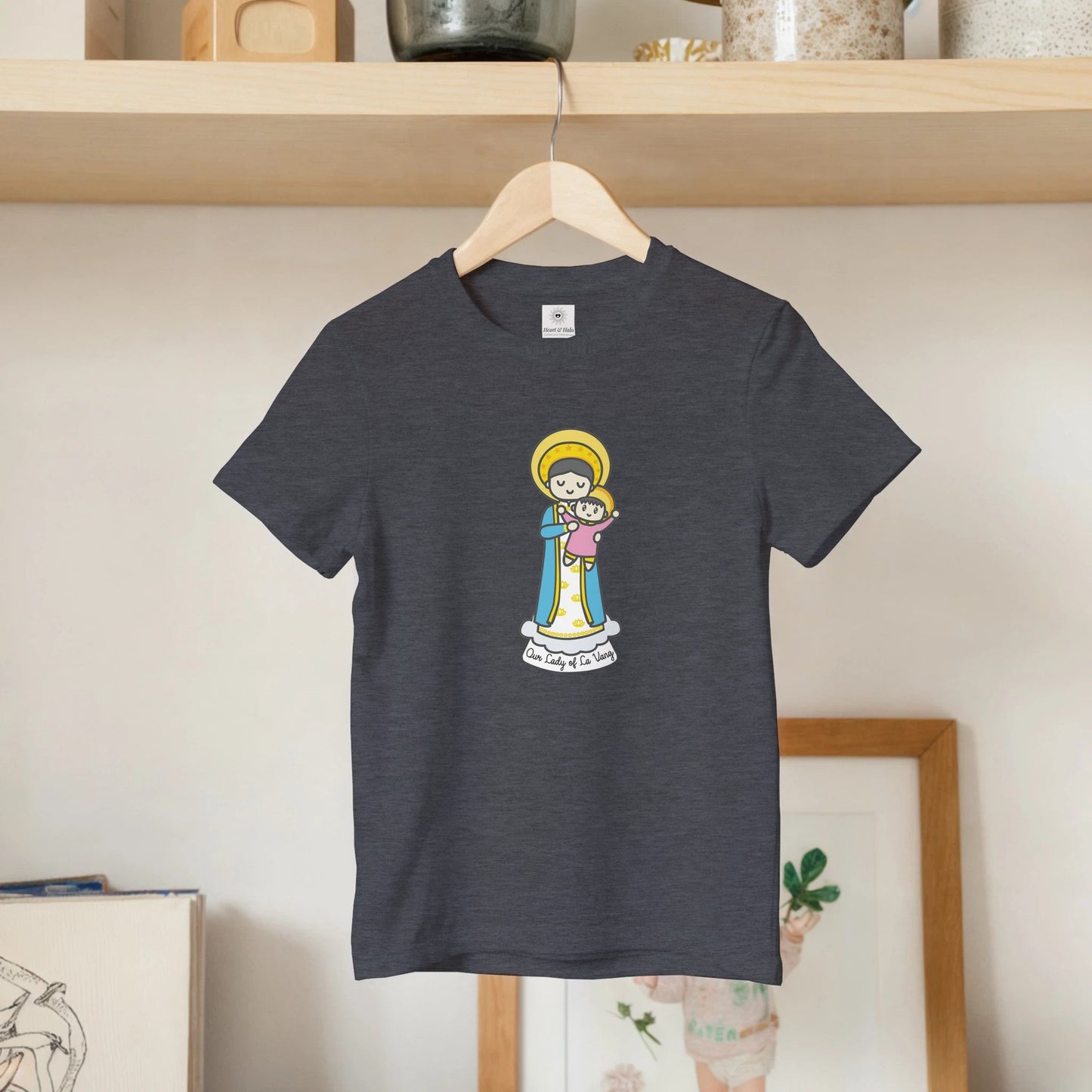 Our Lady of La Vang Kids Cotton T-Shirt - Heart & Halo