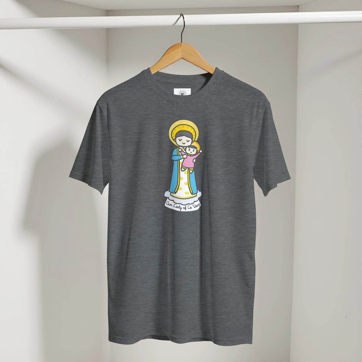 Our Lady of La Vang T-Shirt – Blessed Virgin Mary with Baby Jesus - Artistic Design - Heart & Halo