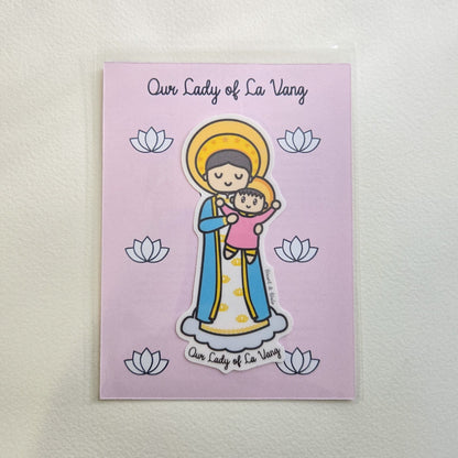 Our Lady of La Vang Waterproof Sticker - Heart & Halo
