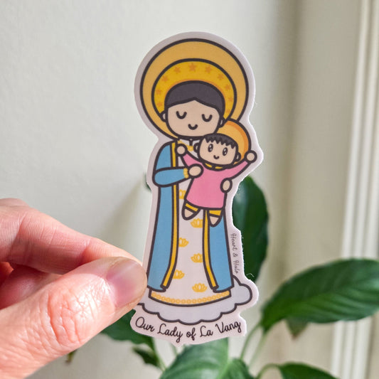 Our Lady of La Vang Waterproof Sticker - Heart & Halo