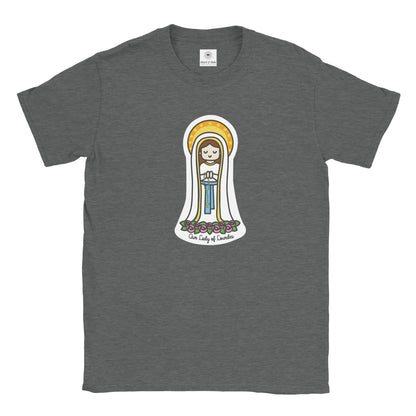 Our Lady of Lourdes | Adult Cotton Crewneck T-Shirt | 20% Donation - Heart & Halo