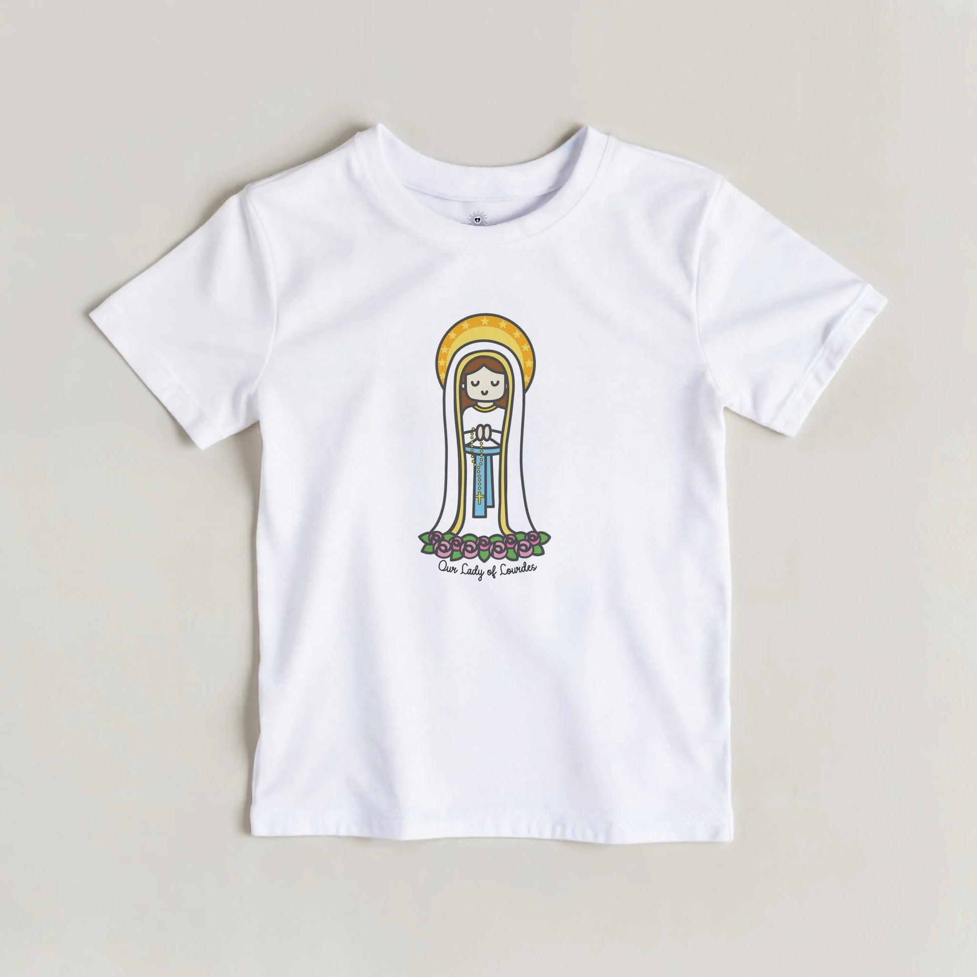 Our Lady of Lourdes Kids Cotton T-Shirt - Heart & Halo