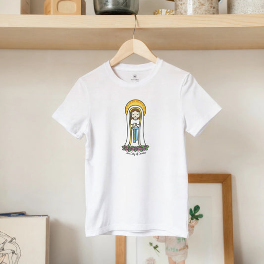 Our Lady of Lourdes Kids Cotton T-Shirt - Heart & Halo