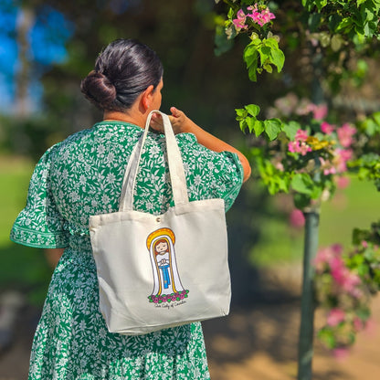Our Lady of Lourdes Medium Tote Bag - Heart & Halo