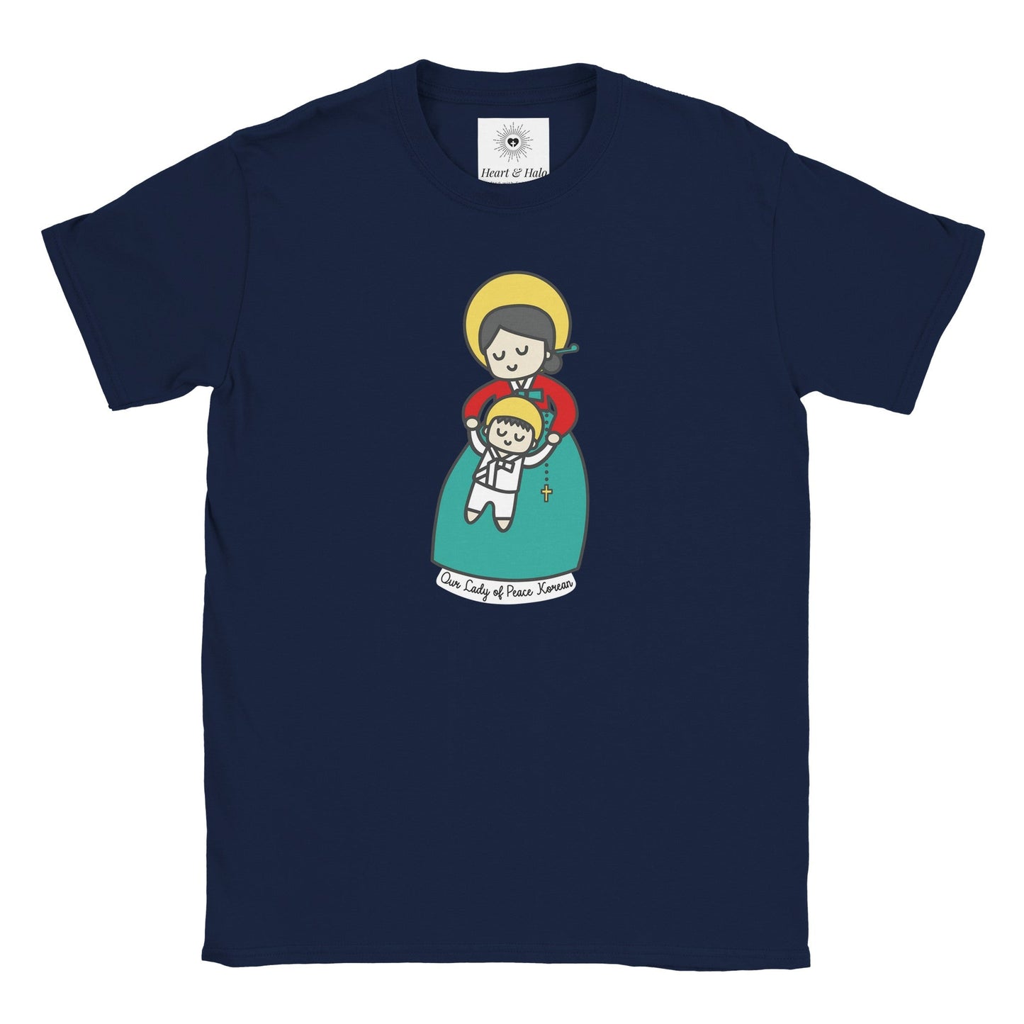 Our Lady of Peace Korean Kids T-Shirt - Heart & Halo