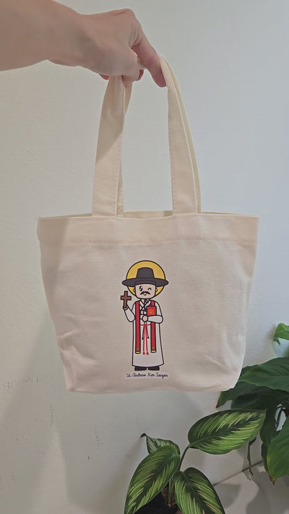 Special Edition St. Andrew Kim Taegon & St. John the Baptist Nam Jongsam Cute Mini Tote Bag