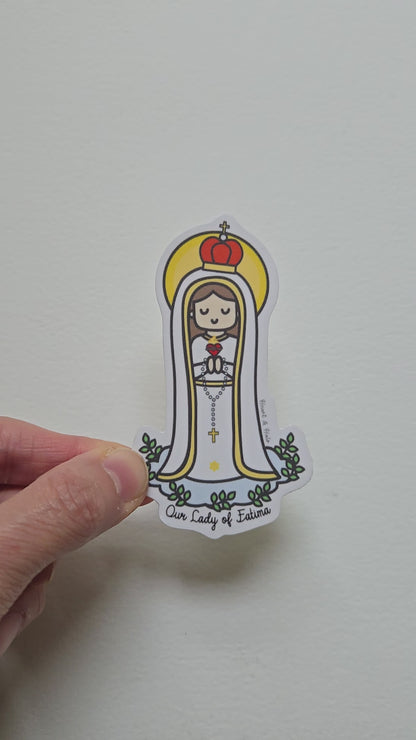 Our Lady of Fatima 3" Waterproof Sticker