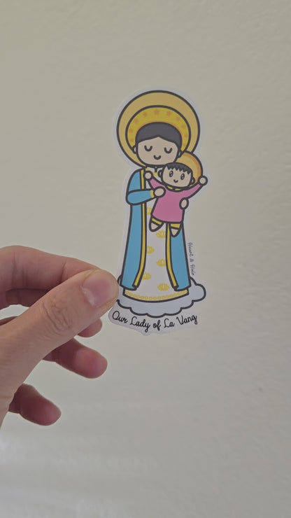 평화의 성모 한국 4인치 방수 스티커