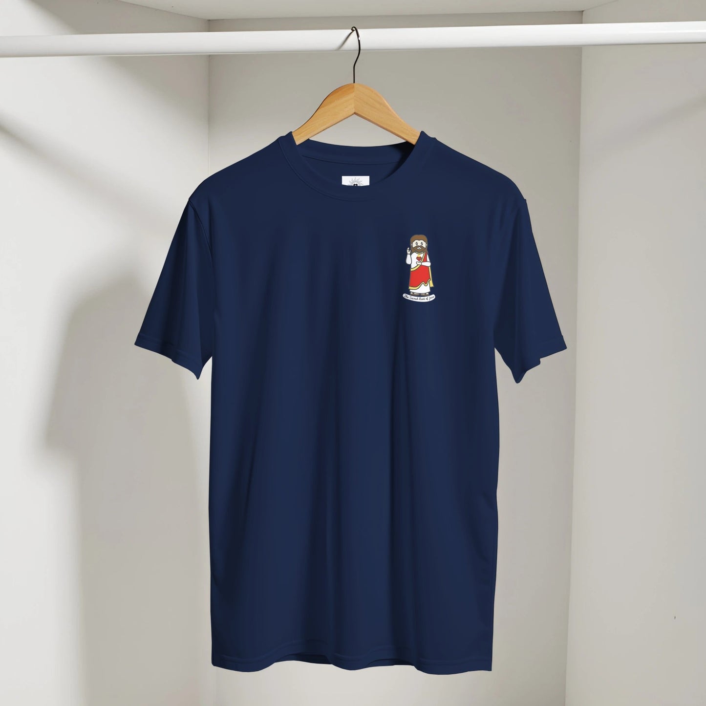 Sacred Heart of Jesus Adult Cotton T-Shirt - Heart & Halo