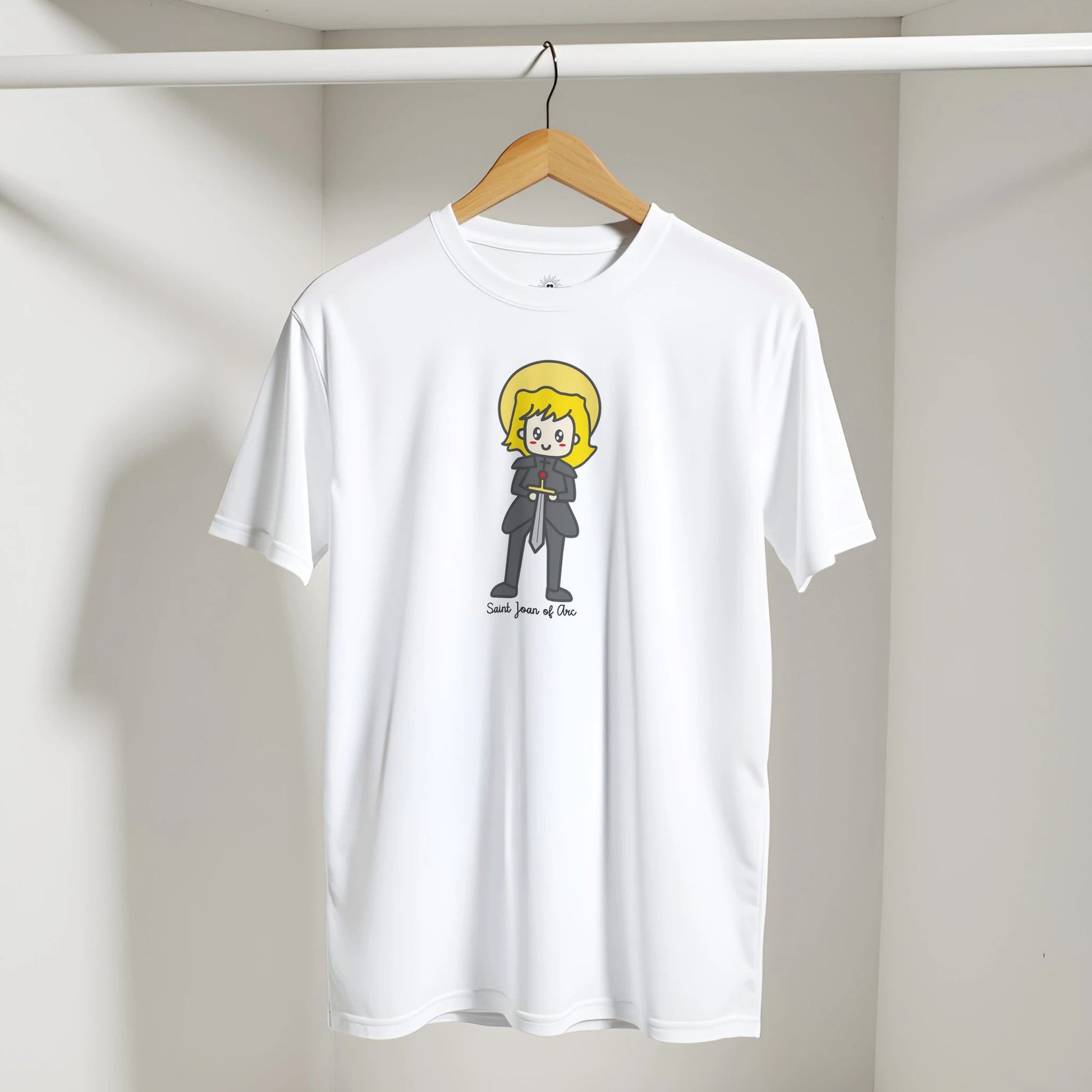 Saint Joan of Arc Adult Cotton Crewneck T-Shirt - Heart & Halo