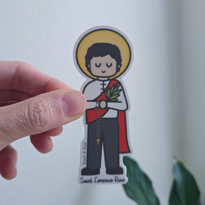 Saint Lorenzo Ruiz Waterproof Sticker - Heart & Halo