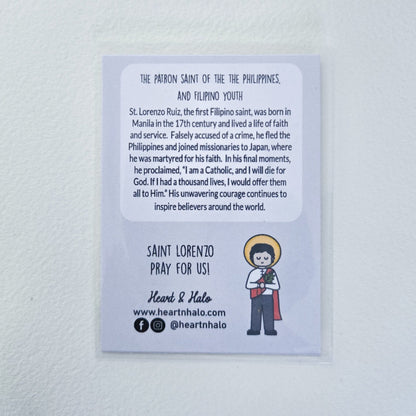 Saint Lorenzo Ruiz Waterproof Sticker - Heart & Halo