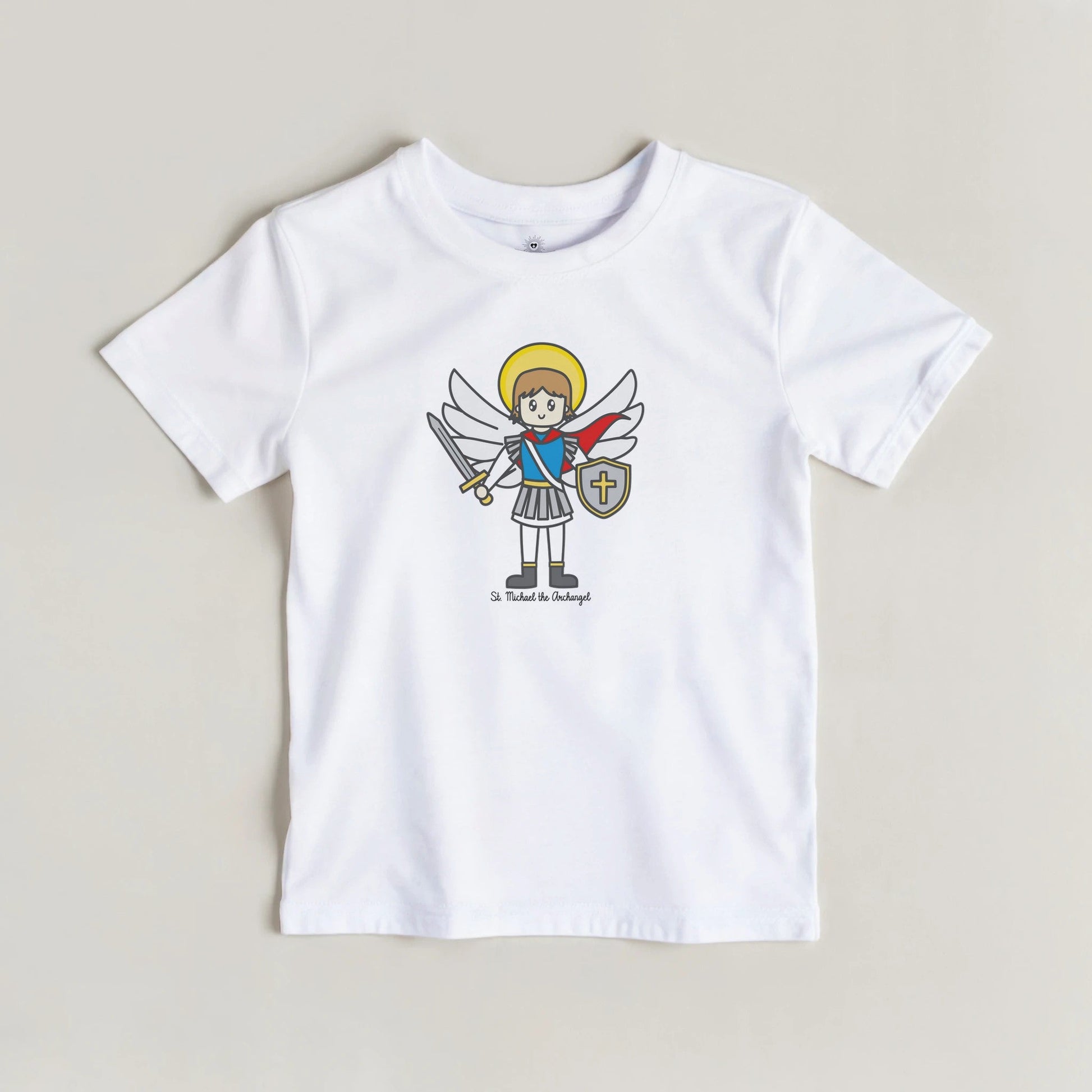Saint Michael the Archangel Kids Cotton T-Shirt - Heart & Halo