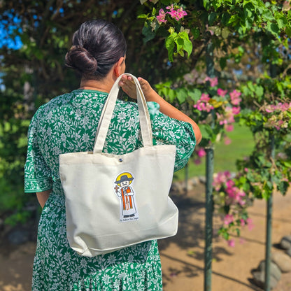 Special Edition St. Andrew Kim Taegon & St. John the Baptist Nam Jongsam Medium Tote Bag - Heart & Halo