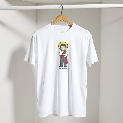 St. Lorenzo Ruiz T-Shirt - Soft, Art - Inspired Design by a Little Artist - Heart & Halo