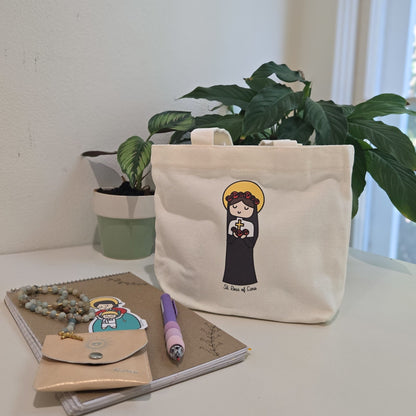St. Rose of Lima Mini Tote Bag - Heart & Halo
